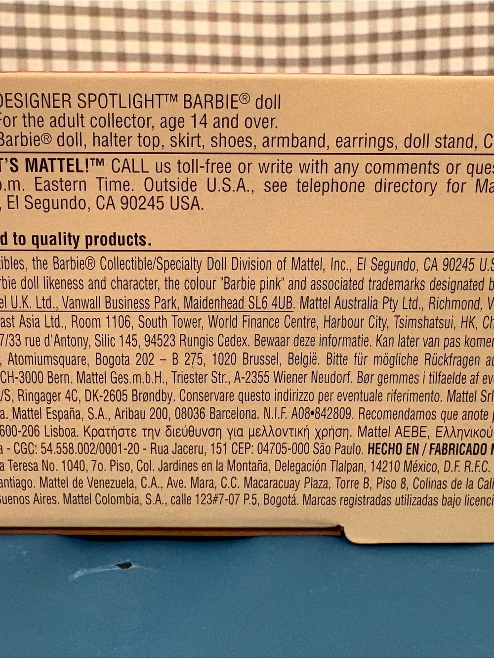 Barbie Collectibles Designer Spotlight Barbie Katiana Jiménez LE Doll 2002 NIB